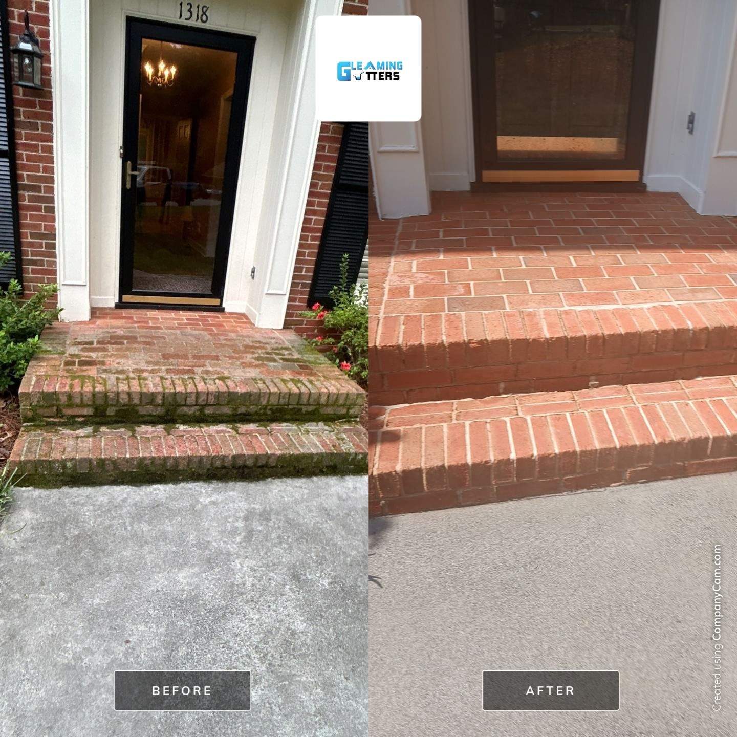 Gleaming Gutters Restores Driveways and Brick Steps with Premier Pressure Washing in Charlotte, NC